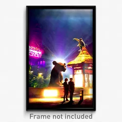 Pixel Art Poster - Infamous Zoo (8 Bit Psychedelic Trippy Video Game Print)