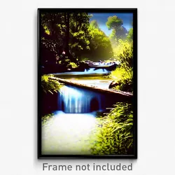 Pixel Art Poster - Lovely Brook (8 Bit Psychedelic Trippy Video Game Print)