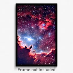 Pixel Art Poster - Admired Nebula (8 Bit Psychedelic Trippy Video Game Print)