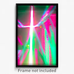 Pixel Art Poster - Plastic Kingdom (8 Bit Psychedelic Trippy Video Game Print)