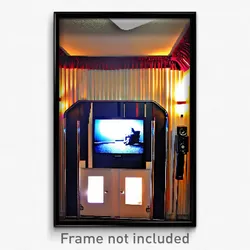 Pixel Art Poster - Webbed Home Theatre (8 Bit Psychedelic Video Game Print)