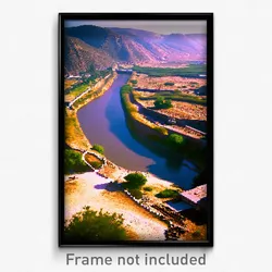 Pixel Art Poster - Rundown Valley (8 Bit Psychedelic Trippy Video Game Print)