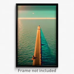 Pixel Art Poster - Thoughtful Jetty (8 Bit Psychedelic Trippy Video Game Print)