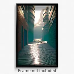 Pixel Art Poster - Wavy Alley (8 Bit Psychedelic Trippy Weird Video Game Print)