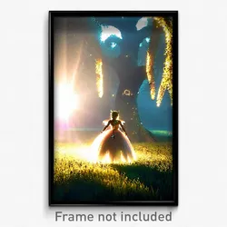 Pixel Art Poster - Secret Fairy Ring (8 Bit Psychedelic Trippy Video Game Print)