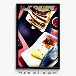 Pixel Art Poster - Warped Tacos (8 Bit Psychedelic Trippy Video Game Print)