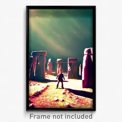 Pixel Art Poster - Wiry Henge (8 Bit Psychedelic Trippy Weird Video Game Print)