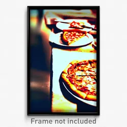 Pixel Art Poster - Conventional Pizza (8 Bit Psychedelic Video Game Print)