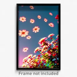 Pixel Art Poster - Flowery Labor Day (8 Bit Psychedelic Trippy Video Game Print)