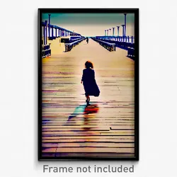 Pixel Art Poster - Acclaimed Boardwalk (8 Bit Psychedelic Video Game Print)