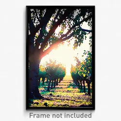 Pixel Art Poster - Elderly Orchard (8 Bit Psychedelic Trippy Video Game Print)