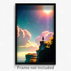 Pixel Art Poster - Bountiful Abyss (8 Bit Psychedelic Trippy Video Game Print)