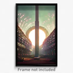 Pixel Art Poster - Vivacious Rookery (8 Bit Psychedelic Trippy Video Game Print)