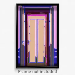 Pixel Art Poster - Showy Door (8 Bit Psychedelic Trippy Weird Video Game Print)