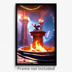 Pixel Art Poster - Great Hearth (8 Bit Psychedelic Trippy Video Game Print)