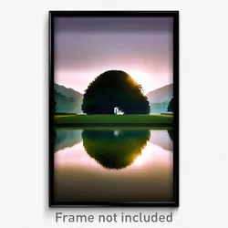 Pixel Art Poster - Oval Glen (8 Bit Psychedelic Trippy Weird Video Game Print)