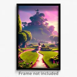 Pixel Art Poster - Measly Vale (8 Bit Psychedelic Trippy Weird Video Game Print)