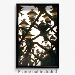 Pixel Art Poster - Unusual Rookery (8 Bit Psychedelic Trippy Video Game Print)