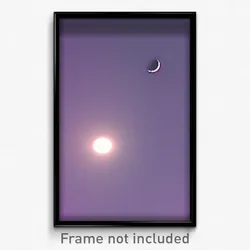 Pixel Art Poster - Distinct Moon (8 Bit Psychedelic Trippy Video Game Print)