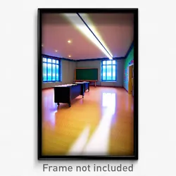 Pixel Art Poster - Made Up Classroom (8 Bit Psychedelic Trippy Video Game Print)