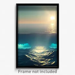 Pixel Art Poster - Crazy Ocean (8 Bit Psychedelic Trippy Weird Video Game Print)