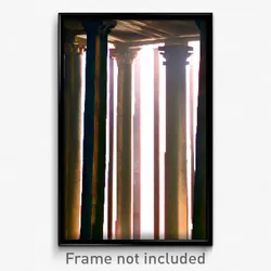 Pixel Art Poster - Famous Pillar (8 Bit Psychedelic Trippy Video Game Print)