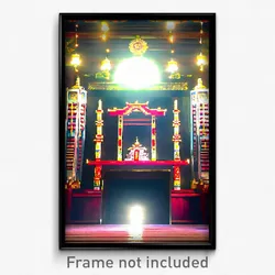 Pixel Art Poster - Distinct Shrine (8 Bit Psychedelic Trippy Video Game Print)