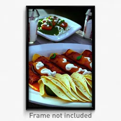 Pixel Art Poster - Measly Enchiladas (8 Bit Psychedelic Trippy Video Game Print)