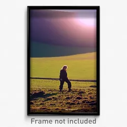 Pixel Art Poster - Buoyant Downland (8 Bit Psychedelic Trippy Video Game Print)