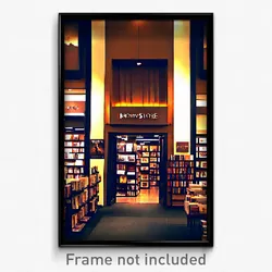 Pixel Art Poster - Brown Book Store (8 Bit Psychedelic Trippy Video Game Print)