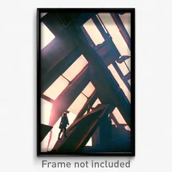 Pixel Art Poster - Unrealistic Heights (8 Bit Psychedelic Video Game Print)