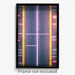 Pixel Art Poster - Rectangular Crossroad (8 Bit Psychedelic Video Game Print)