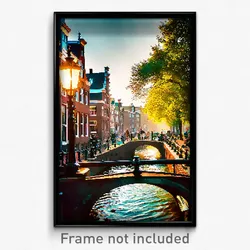 Pixel Art Poster - Familiar Amsterdam (8 Bit Psychedelic Video Game Print)
