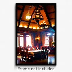 Pixel Art Poster - Fancy Cabin (8 Bit Psychedelic Trippy Weird Video Game Print)