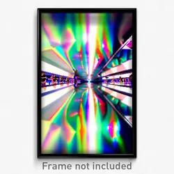 Pixel Art Poster - Kaleidoscopic Classroom (8 Bit Psychedelic Video Game Print)