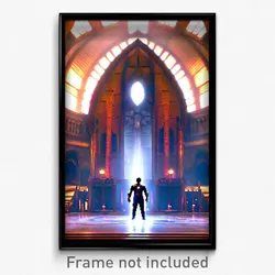 Pixel Art Poster - Extra Large Sanctum (8 Bit Psychedelic Video Game Print)