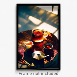 Pixel Art Poster - Dry Hot Tea (8 Bit Psychedelic Trippy Weird Video Game Print)