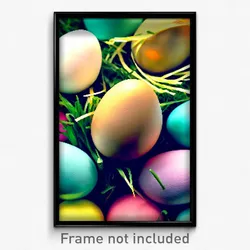 Pixel Art Poster - Unwelcoming Easter Eggs (8 Bit Psychedelic Video Game Print)