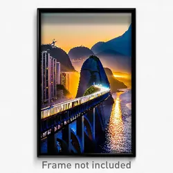 Pixel Art Poster - Magnificent Rio De Janeiro (8 Bit Video Game Print)