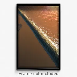 Pixel Art Poster - Brown River (8 Bit Psychedelic Trippy Weird Video Game Print)