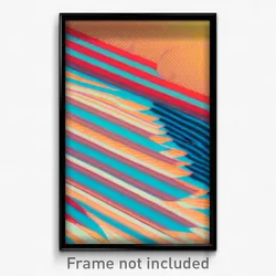 Pixel Art Poster - Striped Flood (8 Bit Psychedelic Trippy Video Game Print)
