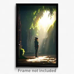 Pixel Art Poster - Shady Relicry (8 Bit Psychedelic Trippy Video Game Print)