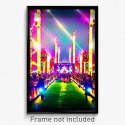 Pixel Art Poster - Marvelous Festival (8 Bit Psychedelic Video Game Print)
