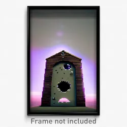 Pixel Art Poster - Adorable Bolt Hole (8 Bit Psychedelic Video Game Print)