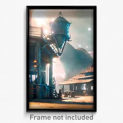 Pixel Art Poster - Stimulating Outpost (8 Bit Psychedelic Video Game Print)