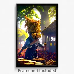 Pixel Art Poster - Nutty Apiary (8 Bit Psychedelic Trippy Video Game Print)
