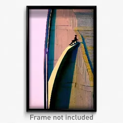 Pixel Art Poster - Complicated Ledge (8 Bit Psychedelic Trippy Video Game Print)