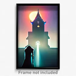 Pixel Art Poster - Imaginary Gable (8 Bit Psychedelic Trippy Video Game Print)