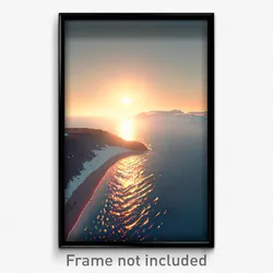 Pixel Art Poster - Arctic Beach (8 Bit Psychedelic Trippy Video Game Print)