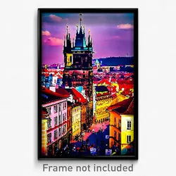 Pixel Art Poster - Vivid Prague (8 Bit Psychedelic Trippy Video Game Print)